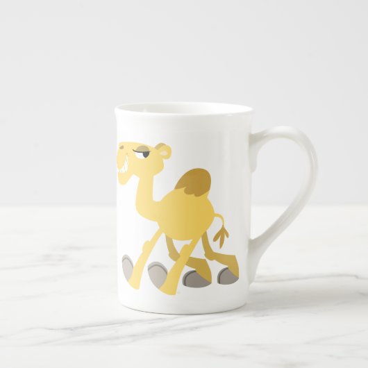 Cool and Cute Cartoon Camel Bone China Mok (Rechts)