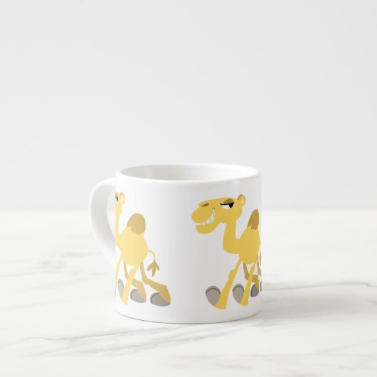Cool and Cute Cartoon Camel Espresso Mok (Links)