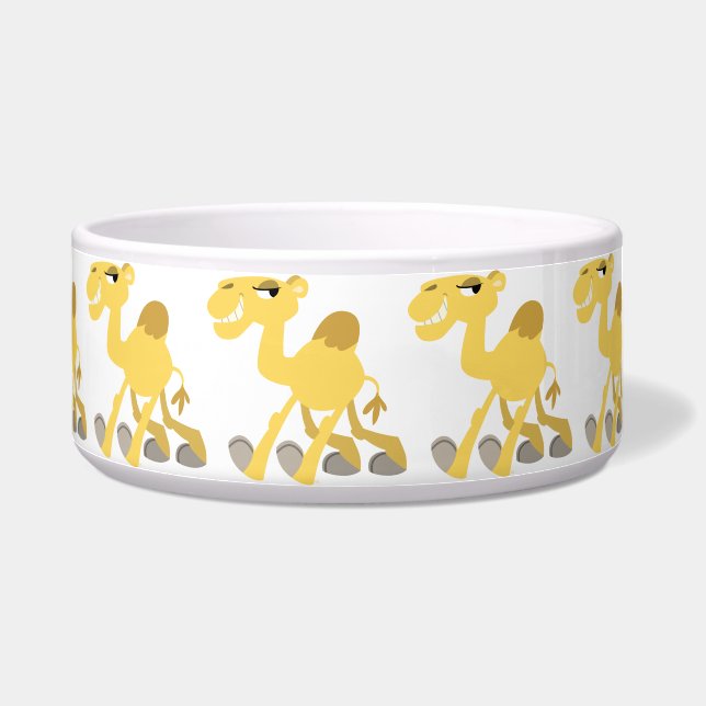 Cool and Cute Cartoon Camel Pet Bowl Voerbakje (Links)