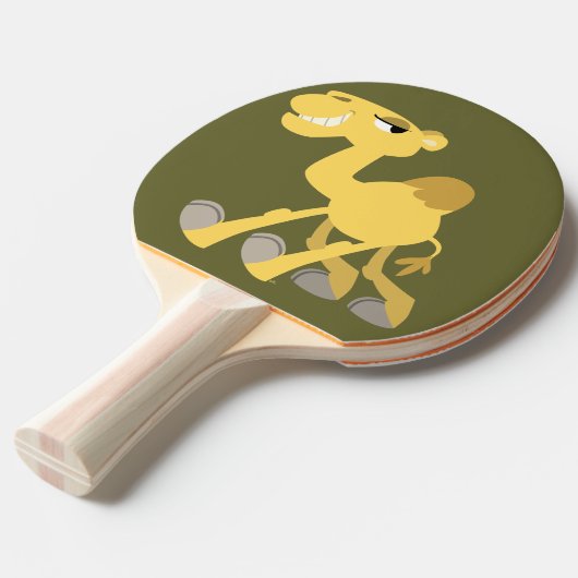 Cool and Cute Cartoon Camel Ping Pong Paddle Tafeltennisbatje (Voorkant Gekanteld)