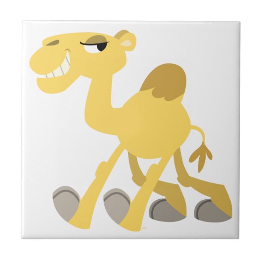 Cool and Cute Cartoon Camel Tegel Tegeltje (Voorkant)