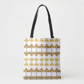 Cool and Elegant Gold Shamrock Pattern St. Patrick Tote Bag (Voorkant)