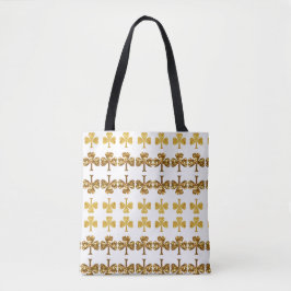 Cool and Elegant Gold Shamrock Pattern St. Patrick Tote Bag