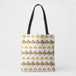 Cool and Elegant Gold Shamrock Pattern St. Patrick Tote Bag