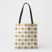 Cool and Elegant Gold Shamrock Pattern St. Patrick Tote Bag (Voorkant)
