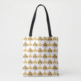 Cool and Elegant Gold Shamrock Pattern St. Patrick Tote Bag