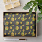Cool and fun yummy burger pattern dark gray tissuepapier (Geschenk)