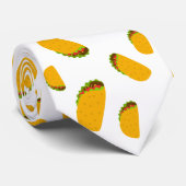 Cool and fun yummy taco pattern white stropdas (Opgerold)