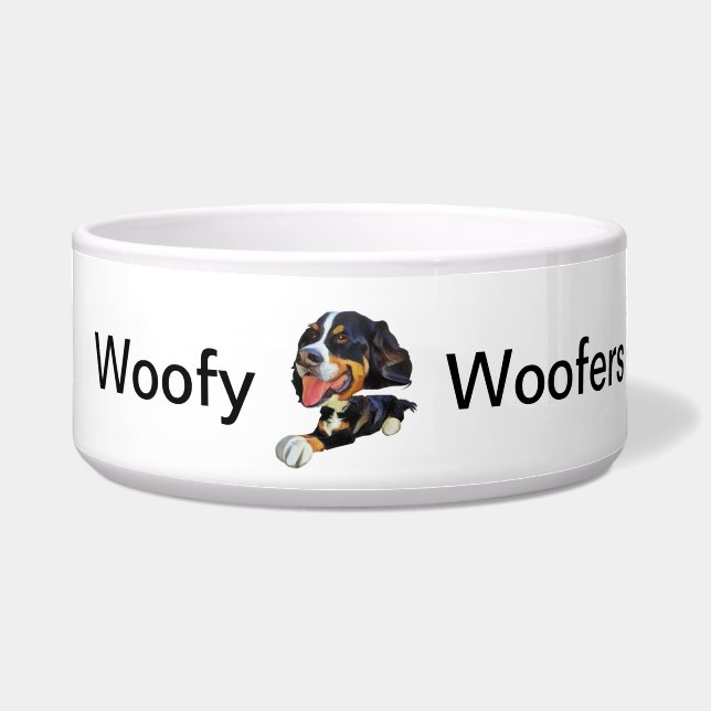 Cool and Funny Bernese Mountain Dog Bowl Voerbakje (Voorkant)