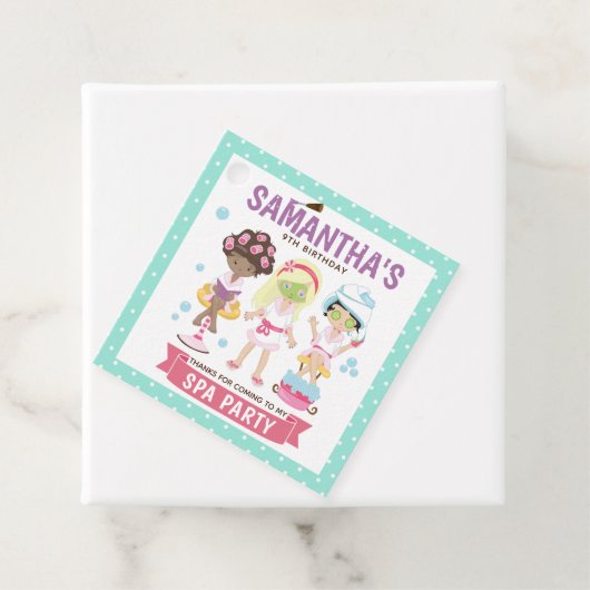 Cool and Girly Spa Party Bedankjes Labels (In situ)