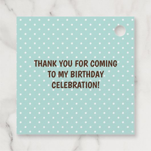 Cool and Girly Spa Party Bedankjes Labels (Achterkant)