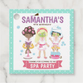 Cool and Girly Spa Party Bedankjes Labels (Voorkant)