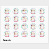 Cool and Girly Spa Party Ronde Sticker (Vel)