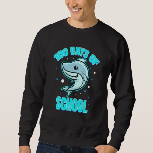 Cool And Smart Shark For 100 Days Of School Trui (Voorkant)
