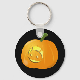 Cool Android Pumpkin Halloween Button Sleutelhange Sleutelhanger