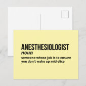 Cool Anesthesiologist Definition Briefkaart (Voorkant / Achterkant)