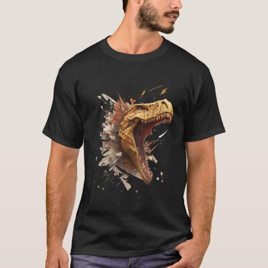 Cool angry dinosaur Tyrannosaurus Rex  1 T-shirt (Voorkant)