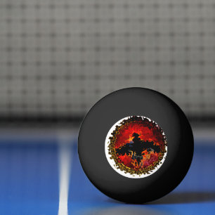 Cool Animal Art Bat Modern Pingpongbal