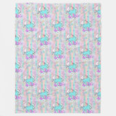 Cool Animal Pattern - Comic Eenhoorn 1 Fleece Deken (Voorkant)
