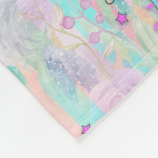 Cool Animal Pattern - Comic Eenhoorn 1 Fleece Deken (Hoek)