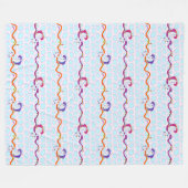 Cool Animal Pattern - Comic Eenhoorn 4 Fleece Deken (Voorkant (Horizontaal))