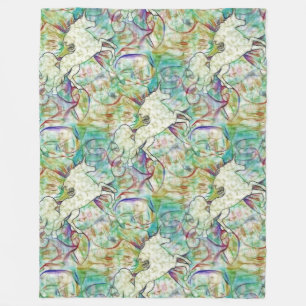 Cool Animal Pattern - Fine Art Unicorn 1 Fleece Deken