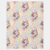 Cool Animal Pattern - Flower Power Eenhoorn 1 Fleece Deken (Voorkant)