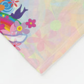 Cool Animal Pattern - Flower Power Eenhoorn 1 Fleece Deken (Hoek)