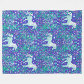 Cool Animal Pattern - Mandala Unicorn 1 Fleece Deken (Voorkant (Horizontaal))
