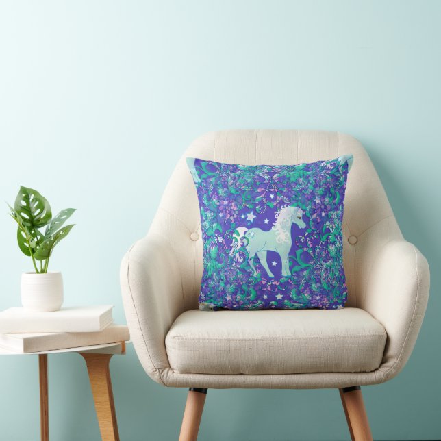 Cool Animal Pattern - Mandala Unicorn 1 Kussen (Stoel)