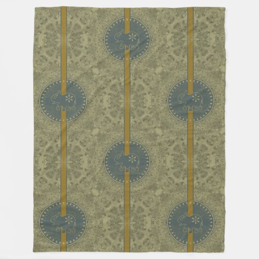 Cool Animal Pattern - Olifant 6 Fleece Deken (Voorkant)