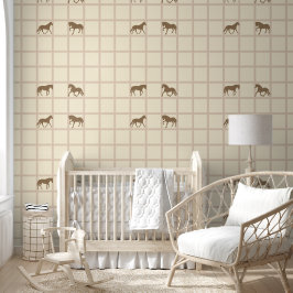 Cool Animal Pattern - Raster Vormen Paarden 1 Behang