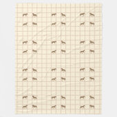 Cool Animal Pattern - Raster Vormen Paarden 1 Fleece Deken (Voorkant)