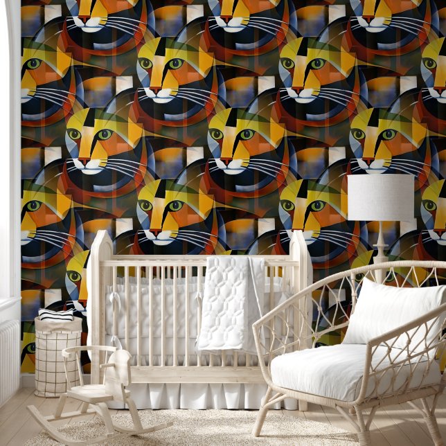 Cool Animal Pattern - Schattige Cats 2 Behang (Kinderen)