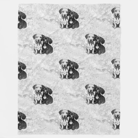Cool Animal Pattern - Schattigee Honden 1 Fleece Deken (Voorkant)
