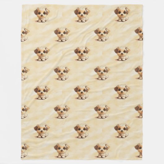 Cool Animal Pattern - Schattigee Honden 5 Fleece Deken (Voorkant)