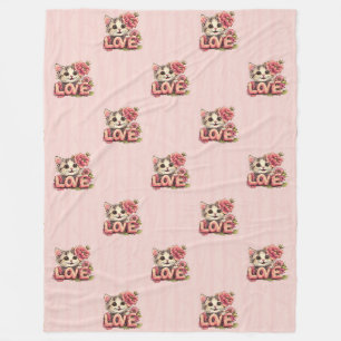 Cool Animal Pattern - Schattigee katten 6 Fleece Deken