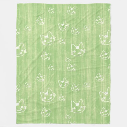Cool Animal Pattern - Schattigee katten 9 Fleece Deken (Voorkant)