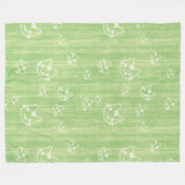 Cool Animal Pattern - Schattigee katten 9 Fleece Deken (Voorkant (Horizontaal))