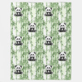Cool Animal Pattern - Schattigee Panda 1 Fleece Deken (Voorkant)