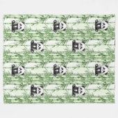 Cool Animal Pattern - Schattigee Panda 1 Fleece Deken (Voorkant (Horizontaal))