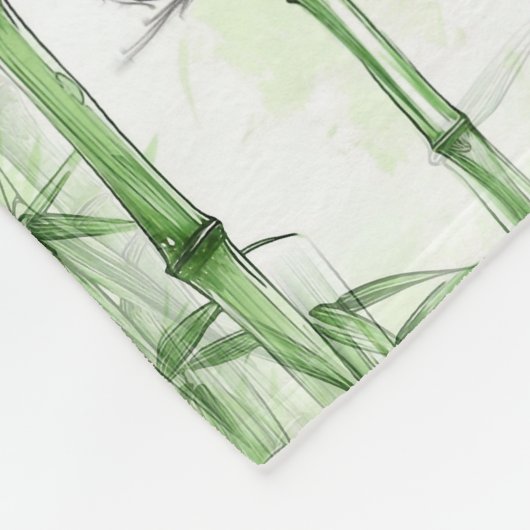 Cool Animal Pattern - Schattigee Panda 1 Fleece Deken (Hoek)