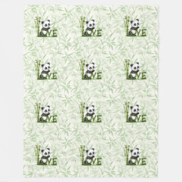 Cool Animal Pattern - Schattigee Panda 2 Fleece Deken