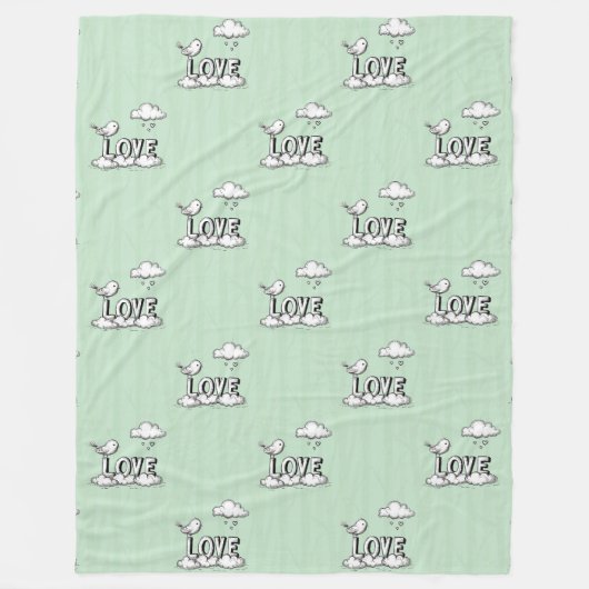 Cool Animal Pattern - Schattigee Vogels 1 Fleece Deken (Voorkant)