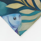 Cool Animal Waterverf Pattern - Fish 3 Fleece Deken (Hoek)