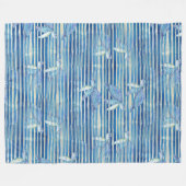 Cool Animal Waterverf Pattern - Zee Turtle 1 Fleece Deken (Voorkant (Horizontaal))