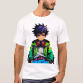 Cool Anime Boy Art T-shirt (Voorkant)