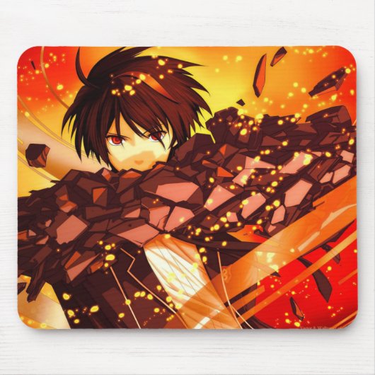 Cool Anime Boy Mousepad – Stylish Desk Pad for Ota Muismat (Voorkant)