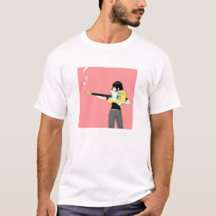 Cool Anime Girl met gitaar T-shirt