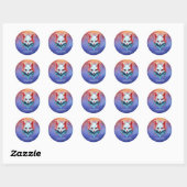 Cool anime magische kat gepersonaliseerd ronde sticker (Vel)